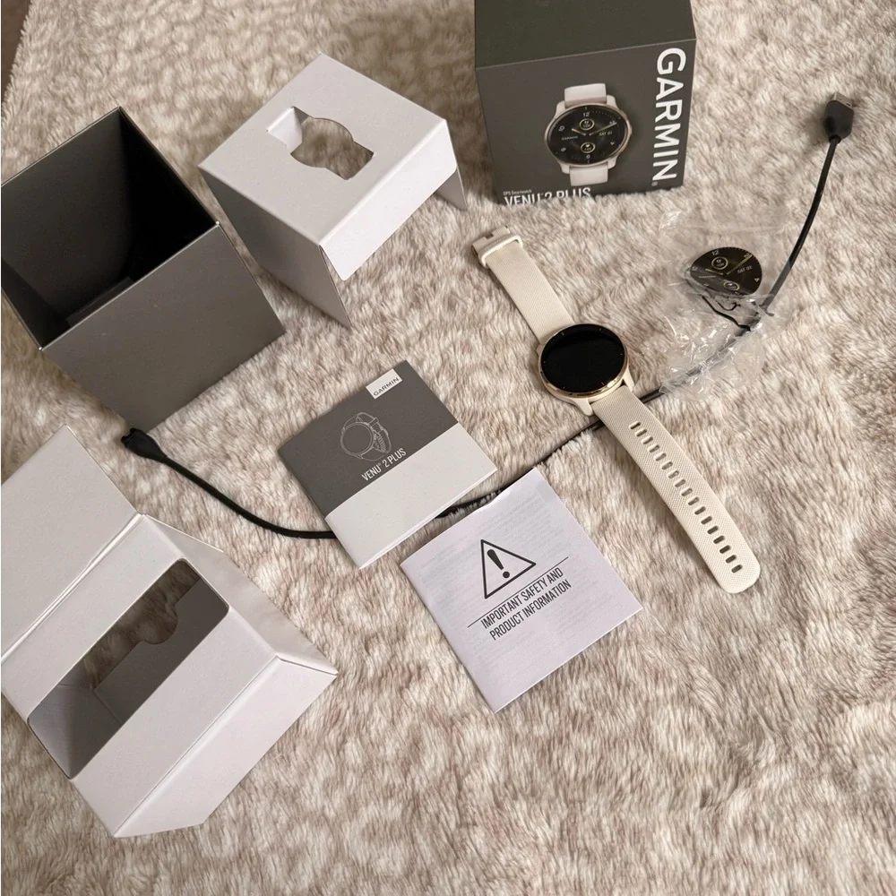 Garmin Venu 2 Plus with White Band - Picture 1 of 2